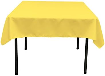 LA Linen Polyester Poplin Square Tablecloth, 52 by 52-Inch, Dark Teal, 132 x 132 x 0.04 cm