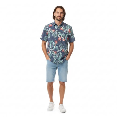 Image of Molokai Surf Button Down Slim Fit Hawaiian Short Sleeve Shirts