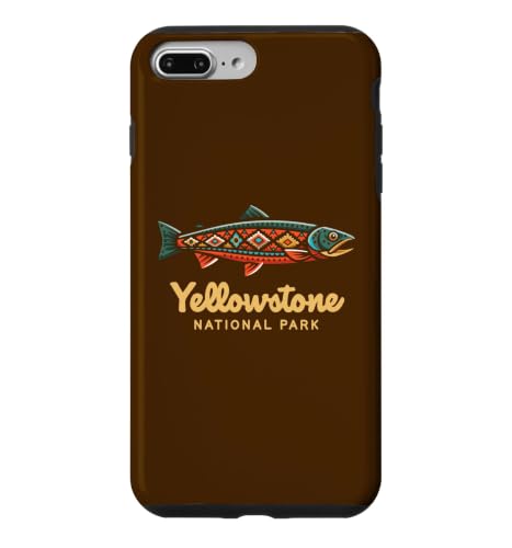 Yellowstone National Park Artistic Trout Fish Fly Fishing �X�}�z�P�[�X iPhone 7 Plus/8 Plus �p