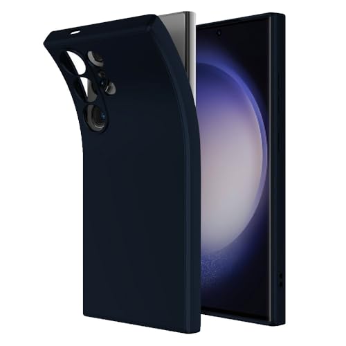Image of Back Cover for Samsung Galaxy S23 Ultra 5G | Full Camera Protection | Premium Liquid Silicon Case | Flexible Bumper Case for Samsung Galaxy S23 Ultra 5G (Dark Blue)