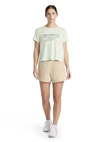Reebok Women’s Topographic Lines Graphic Crewneck T-Shirt, Standard Fit, Lightweight Stretch Poly Soft Performance Fabric, Sea Foam, X-Large - image 3