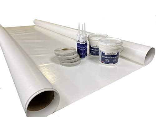 Class A Customs PVC Extreme Duty RV Rubber Roof Kit | 9.5 ft Wide X 35 ft Long | RV Rubber Roof Membrane Kit | RV Camper Trailer Rubber Roof Repair | Motor Home Roof