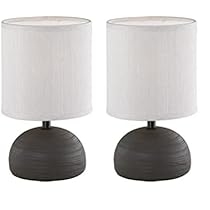 Reality Leuchten r50351001, lampada da tavolo, in ceramica, marrone, 14.0 x 14.0 x 23.0 cm (Confezione da 2)