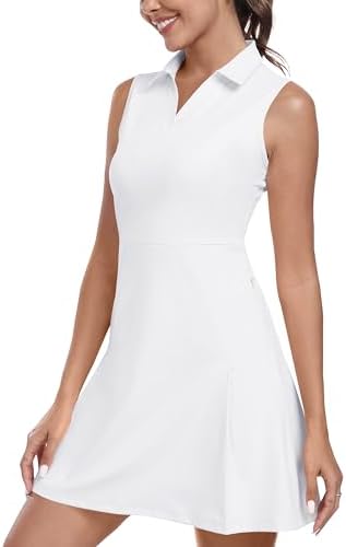 Tennisjurk voor dames, workout-golfjurk, geïntegreerd, met beha en shorts, tas, mouwloos, atletische jurk, zwart, XXL