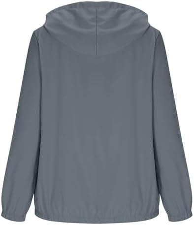 Womens Lightweight Cooling Athletic Jacket UPF 50+ Track Jackets with Pocket Long Sleeve Zipper Sunscreen Shirts(Dark Gray,X-Large) — view 7