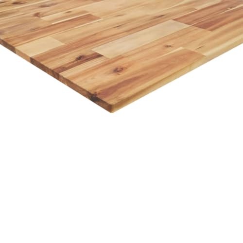 Tapa de lavabo de madera maciza rectangular, encimera de acacia de 140 x 60 cm duradera 7