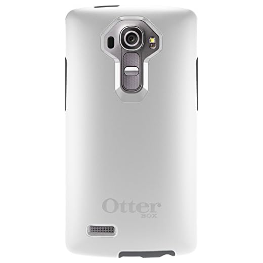 OTTERBOX SYMMETRY SERIES Case for LG G4 - Retail Packaging - White/Gunmetal Grey (Not Compatible with Leather LG G4)