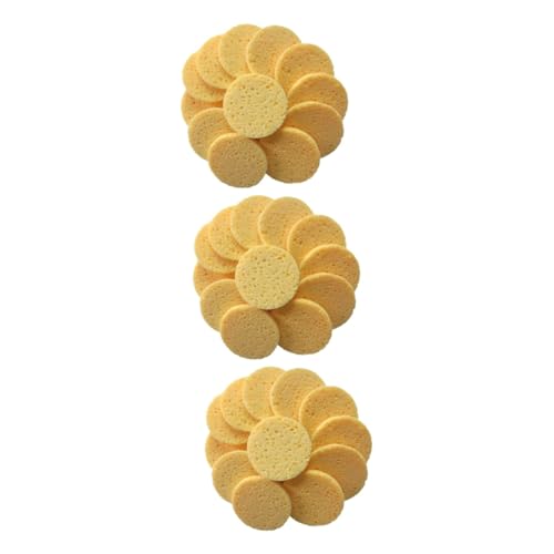 Housoutil 3sets Skin-friendly Makeup Cotton Pads Face Cleansing Round Pads Gentle 100 20pcs*3