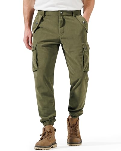 HHZ Mens Slim Fit Cargo Pants Men Flex Stretch Joggers Work Hiking Pants with Pockets - Cargo Work Pants for Men3