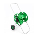 Garden Hose Reel Cart, Portable Heavy-Duty Hose Holder, Free-Standing 2-Wheel Hose Storage, Holds 120ft 16mm or 150ft 13mm Hose, Outdoor Watering Organizer