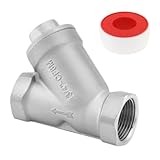 PNXKTXO Industrial Plumbing Y Strainers 3/4 inch Male DN20 Y-Shaped Filter Valve Connector with Tape, Heavy Duty 316 Stainless Steel Y-strainer