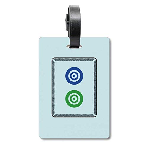 Étiquette d'identification Mahjong 2 Carreaux pour personnaliser votre valise