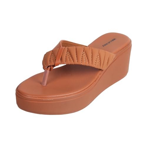 Image of Walkway Women Synthetic Leather Wedge Heel Fashion Sandal