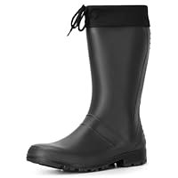 Ladeheid Men's and Women's PVC Wellington Boots Rubber Boots Wellies Rain Boots LA-958 (Black, 11.5 UK)