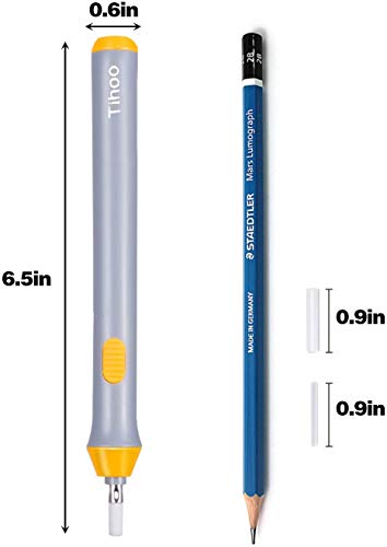 2Set Electric Erasers Kit With 44 Eraser Refills Art Erasers For Highlight Auto Eraser For Pencil Drawing Powered By 2 Aaa Batteries (Not Included) Black & Gray #TOP3