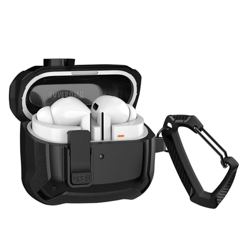 SaharaCase Raider Series Heavy Duty-Case for Galaxy Buds3, Buds3 Pro and Buds3 FE Headphones - Desert-Tough Protection, Impact-Resistant Corners, Carabiner Clip (Scorpion Black) - image 3