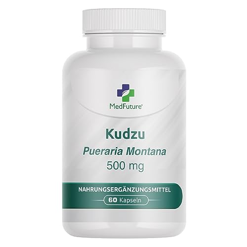 Kudzu Root Extract 500 mg - Leistungsstarkes Kräuterextrakt Antioxidans - Für ein gesundes Herz-Kreislauf-System | 60 Kapseln