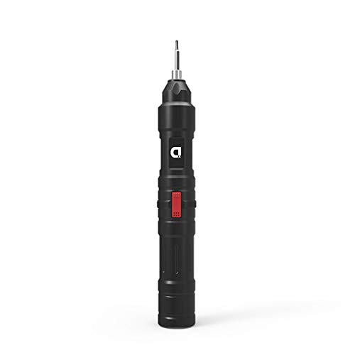 Preisvergleich Produktbild HUATXING Akkuschrauber, wiederaufladbarer Lithium-Batterie-Elektroschrauber-Set mit LED-Licht-Drehmomentfreier Treiber-Bits USB-Ladekabel für den Haushalt,Black