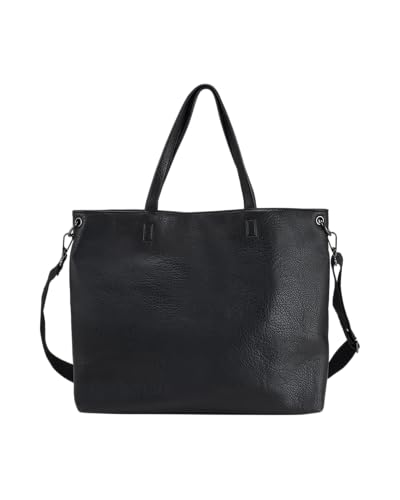 Volcom Women's Strapped Laptop Computer Tote Bag, Black3