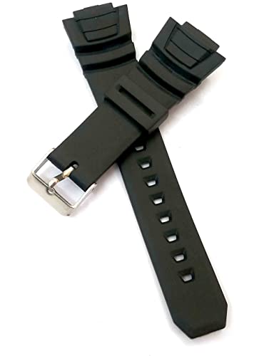 g24 Compatible Replacement Watch Band Strap Fits GShock Black Rubber Watch Band for AE2000 AE2000W AE-2000W AW-2100W AW2100 AW2100W WV-200 WV200