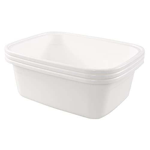 Eudokkyna Colored Washing Bowls Set Of 3, 16 Quart, Rectangular Plastic Wash Tub Basin #TOP6