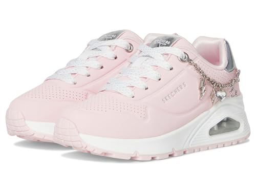 SKECHERS Girls Uno Gen1 310343L (Little Big Kid) Sneaker, Pink/Silver, 4