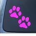 PAW PRINTS - Puppy Dog - Car, Truck, Notebook, Vinyl Decal Sticker #1099 | Vinyl Color: Pink