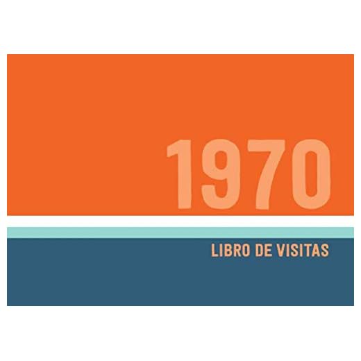 1970 Libros de Visitas: Libro de visitas para fiestas de cumpleaños de estilo retro para que la familia y los amigos inserten saludos y mensajes | 100 páginas