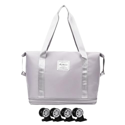 Sac de voyage à roulettes gris idéal pour le sport et le week-end
