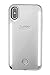 LuMee Duo Phone Case, Silver Mirror | Front & Back LED Lighting, Variable Dimmer | Shock Absorption, Bumper Case, Selfie Phone Case | iPhone Xs Max Only