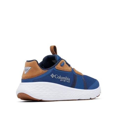 Columbia Columbia Mens PFG Castback TC Slip On Boat Shoe, Carbon/Collegiate Navy, 10.5