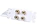 Monoprice High Quality Banana Binding Post Two-Piece Inset Wall Plate for 2 Speakers - Coupler Type