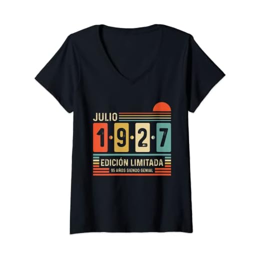 Mujer 95 Años Julio 1927 Leyenda Regalo 95 Cumpleaños Camiseta Cuello V