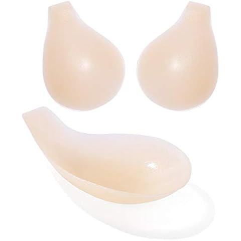 MIILYE Breast Lift up Pasties Nipple Covers Reusable Strapless Invisible Silicone Adhesive Bra (Silicone Bras- B/C Cups) Cover
