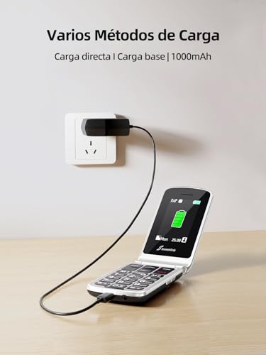SweetLink-F1-Telefono-Movil-para-Personas-Mayores-2G-gsm-Telefonos-Moviles-con-Tapa-Teclas-Grandes-y-Volumen-Alto-Boton-SOS-Bateria-1000mAh-Doble-SIM-Contactos-con-Imagenes-Pantalla-24