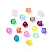 Craftdady 500Pcs 4mm Transparent Frosted Glass Beads Tiny Crystal Glass Round Loose Spacer Beads Random Mixed Colors for Jewelry Making Hole: 1mm