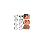 QEIFC 8 Pcs Hypoallergenic Dermal Jewelry 14G AB Cubic Zirconia Dermal Piercing Surgical Steel Micro Dermal Tops Skin Piercing Punk Body Jewelry Studs Gift 3mm 4mm 5mm (5mm)