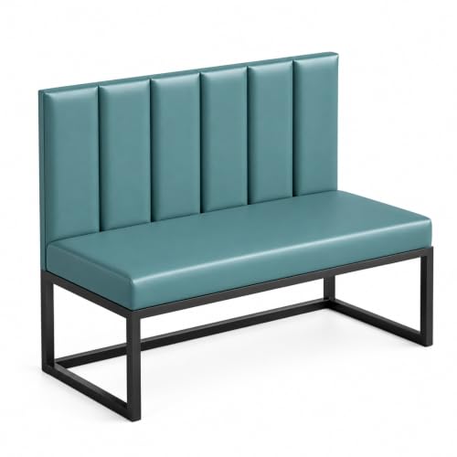 Restaurant Booth Seating, Upholstered Bench with Back, 39.4in