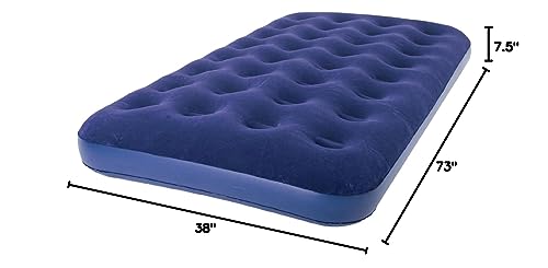Zaltana Twin Size Air Mattress (Size:73'x38 x7.5,Navy Blue Color)