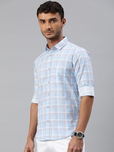 Image of Majestic Man Men Box Checkered Slim Fit Cotton Casual Shirt