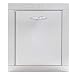 Universal Stainless Steel Embossed Trash Chute Door - Noiseless Self Closing Bottom Hinged Fire Rated & UL Approved (15" X 18")