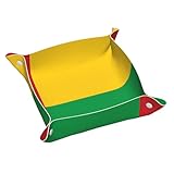 M Flagge von Guinea-Bissau Leder Ablagetablett – Doppelseitiges PVC-Tablett Organizer für Schlüssel, Schmuck, Schreibtisch und Schminktisch mit Schnappverschluss