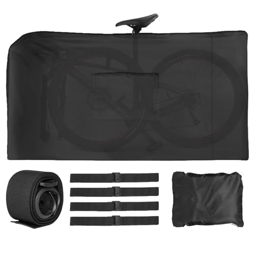 shjxi Portabicicletas resistente al agua | Estuche de viaje portátil con correa de hebilla | Bolsa de carga para accesorios de bicicleta | Bolsa de carga ajustable con correa de hombro para accesorios