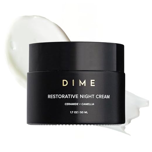 DIME Beauty Restorative Night Cream Moisturizer, Restores Damaged and Dry Skin with Ceramides and Oligopeptide-1, 1