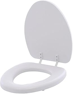 BEMIS 1250TTA 000 Commercial Heavy Duty Open Front Toilet Seat, ELONGATED, Plastic, White