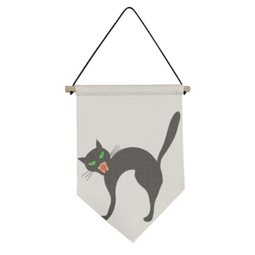 Scary Black Cat Halloween pour habiller un mur vide sans effort