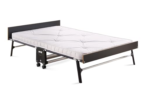 JAY-BE GP120 Grand Folding Bed with e-Pocket Tufted Mattress, Small Double, Black