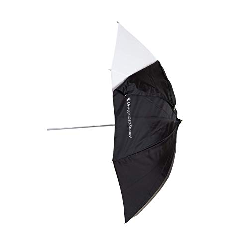 83,8 cm weißer umwandelbarer Regenschirm (Satin-Stoff) UN-045