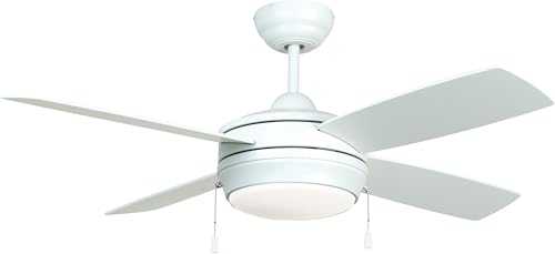 Ceiling Fan with Light  Laval 52 Inch, Matte White - Craftmade LAV52MWW4LK-LED