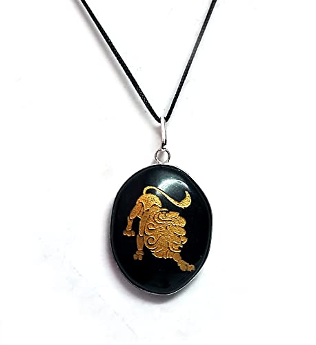 ASTROGHAR Black Tourmaline Leo Singh Rashi Zodiac Auspicious Symb...